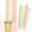 Straight Straw Drinking Supplie 100PCS Milkshake Straws Spoon Straws Colorful
