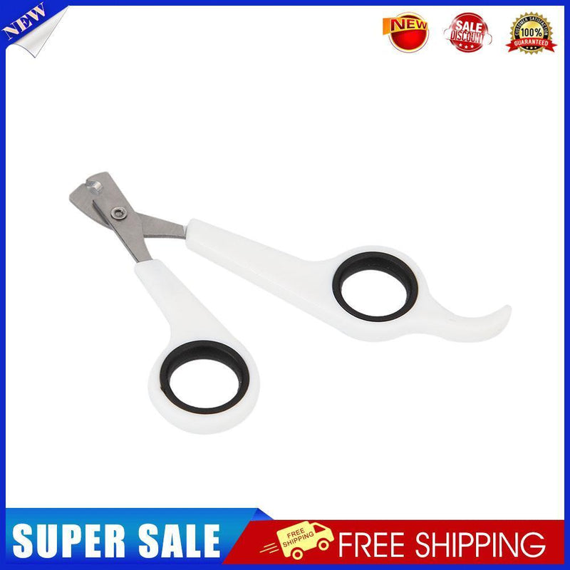 Pet Nail Toe Clipper Scissors Stainless Steel Dog Claw Cutter(White Black)