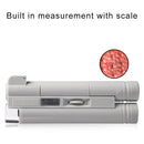 100X Pocket Microscope LED Lamp Light Jewelry Loupe Magnifier with Leather Case