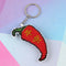 Chili Stamped DIY Full Bead Cross Stitch Keychain Handmade Craft Printed Gifts