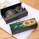 DIY Leather Diamond Painting Glasses Storage Case Mosaic Kit (Q35 Flower) Newly
