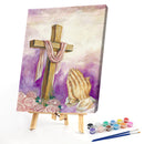 Abstract Cross Oil Paint By Numbers DIY Handpainted on Canvas Wall Art Pict
