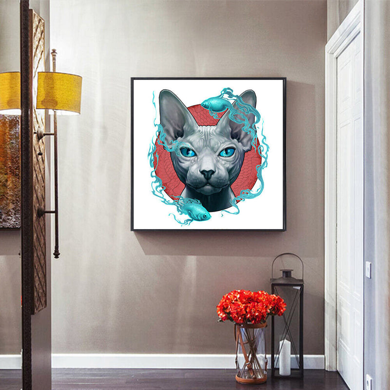 5D Diamond Painting Hairless Cat Full Round Drill Mosaic DIY Rhinestone Arts