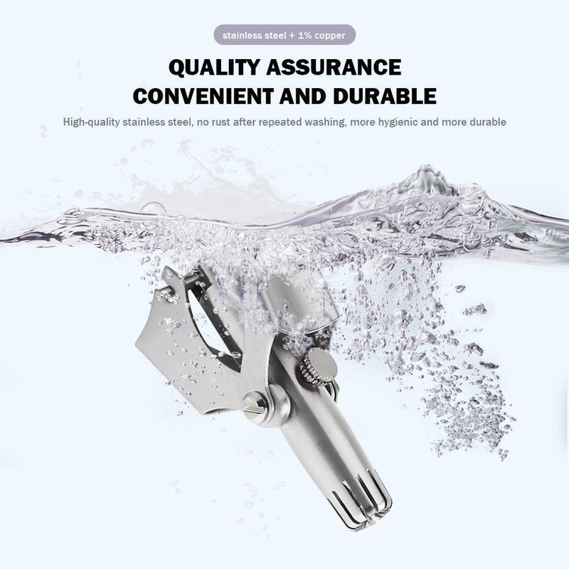 10pcWashable Manual Nose Hair Trimmer Stainless Steel Nasal Ear Hair Shaver