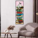 5D DIY Diamond Painting Kits Full Round Drill Cat on Books Mosaic Picture Crafts