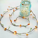 Tiny Flower and Fruit Vine Fairy String Lights LED NE W Artificial Flower F5R9