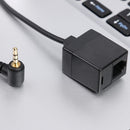 Headset Adapter 2.5mm TRS Stereo Plug Male to RJ9 6P4C Socket Female Cable Newly