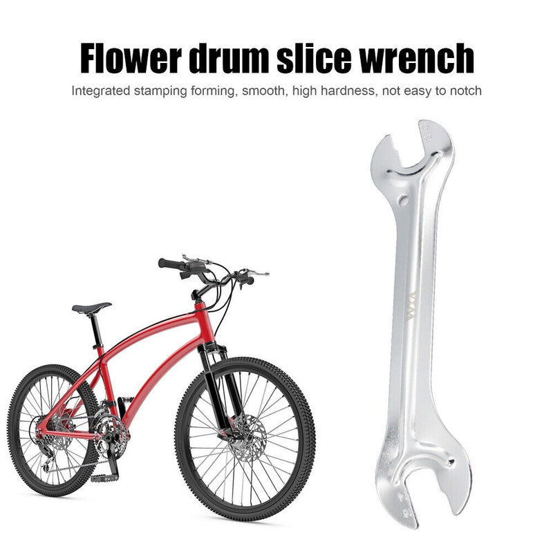 Carbon Steel Bike Head Open End Axle Hub Cone Wrench Spanner Bicycle Repair