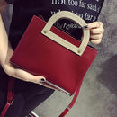 2pcs Women Crossbody Handbag PU Tote Shoulder Composite Bags Set(Red)
