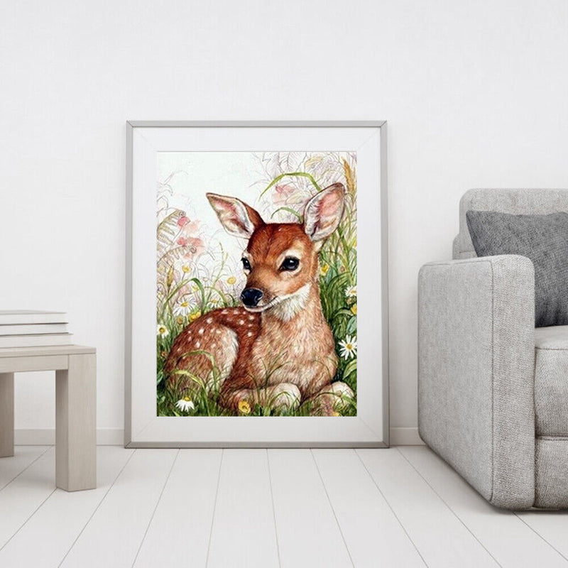 Oil Paint By Numbers Picture DIY Painting Little Deer Painting Kit Artwork