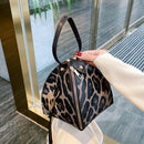 Leather Large Capacity Leopard Print Handbag Messenger Bag Shoulder Bag