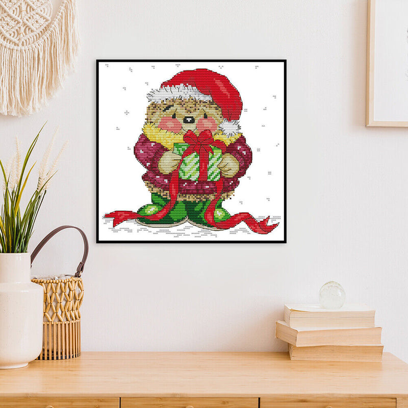 Partial Embroidery DIY 14CT Stamped Canvas Cross Stitch Christmas Gift Kit Craft