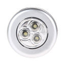 3 LED Battery Powered Wireless Night Light Rod Tap Touch Lamp Light Round