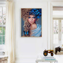 #A Flower Girl Oil Paint By Numbers DIY Handpainted on Canvas Home Decoration