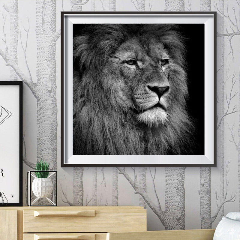 5D DIY Lion Full Round Drill Diamond Painting Artwork Handicraft Picture