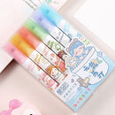 Stationery Graffiti Highlighter Pen Set Eye Care Color Pen Key Points Markers