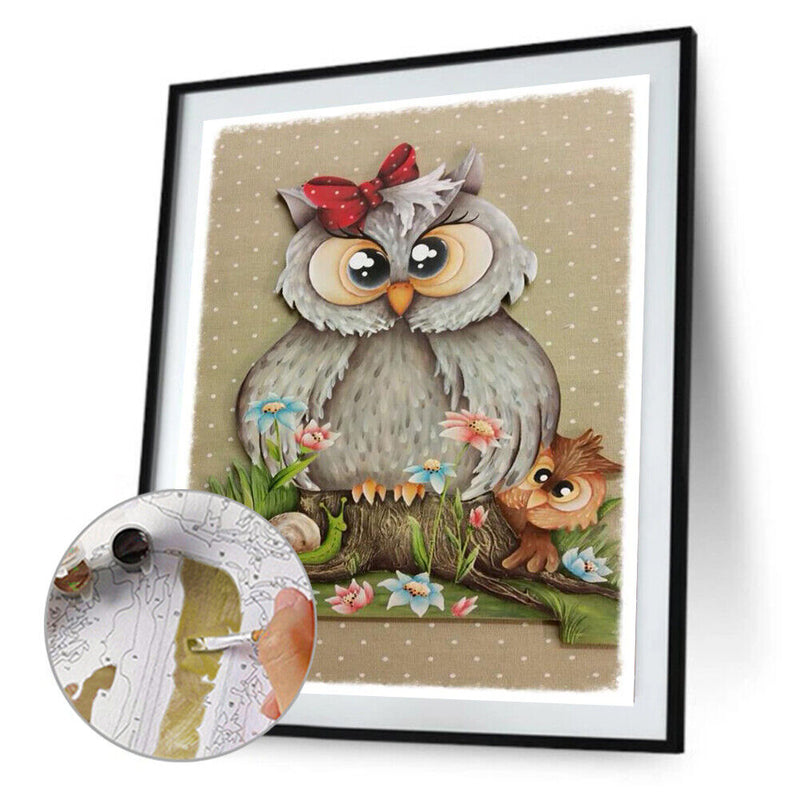 Animals Oil Paint By Number DIY Coloring Canvas Picture Kits for Adults Children