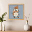 Full Embroidery Penguin 3-Beach 11CT Printed Cross Stitch Cotton Kit for Home