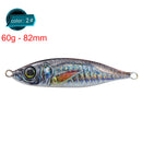82mm 60g Metal Simulation Fishing Lures Jig Hooks Artificial Hard Bait (B) Newly