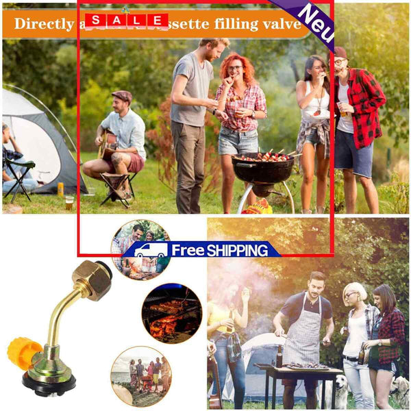 Butane Charging Valve Direct Connection Gas Fefillter Camping Supplies Cassette