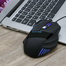 USB Wired Gaming Mouse 7 Buttons 5500DPI Adjustable LED Backlit for PC Laptop