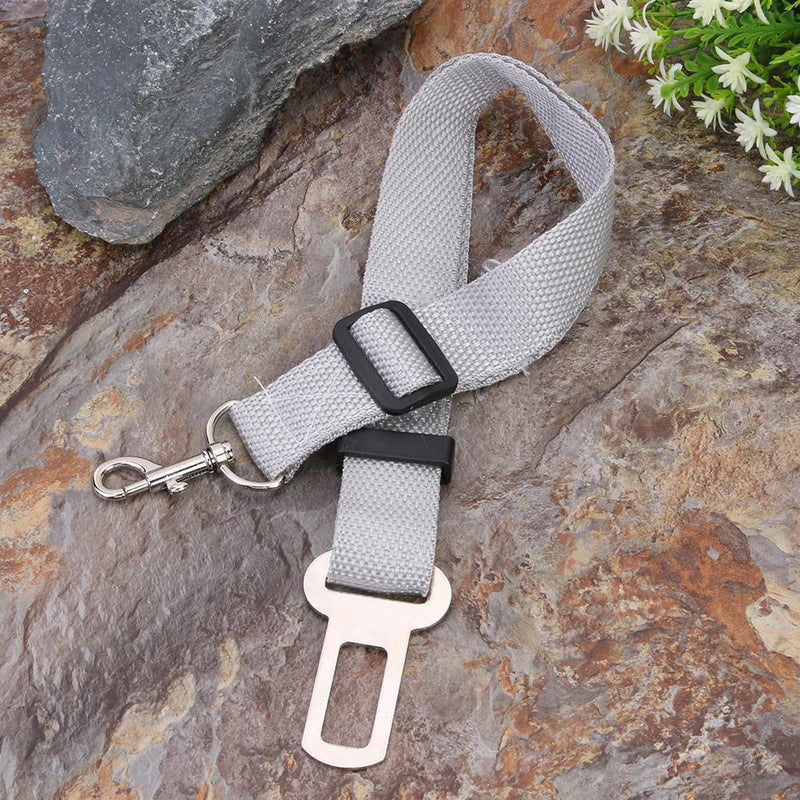 Car Pet Dog Seat Belt Puppy Safety Seatbelt Dog Harness Lead Clip (Grey) Newly