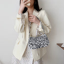 Fashion Women Animal Printing Canvas Shoulder Underarm Bag Handbags (Zebra)