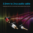 3.5mm Male to 2 RCA Male Cable Stereo Audio AUX Y Splitter Cord for DJ Amplifier