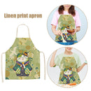 Kitchen Linen Apron Dress up Cat Print Home Restaurant Cooking Baking Bibs