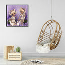 5D DIY Diamond Painting Kits Double Ponytail Girls Full Round Drill Decor