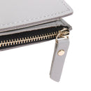 Flowers Embroid Women Short Wallet PU Leather Coin Card Holder Clutch/Grey