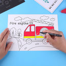 10pcs Puzzle Drawing Toys DIY Car Series Scraping Painting Craft for Kids A