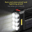 8 LED Spotlight USB Rechargeable Torch Searchlight Solar Charging Flashlight