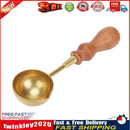 Retro Fire Wax Seal Stamp Metal Wax Stick Wood Handle Sealing Wax Spoon Newly