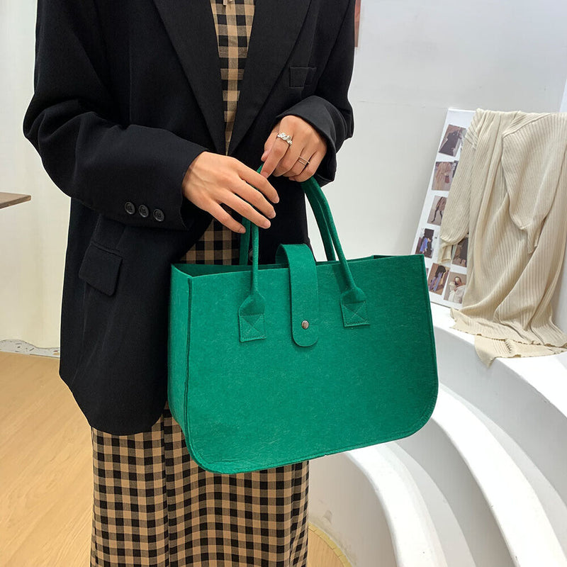 Women Brand Designer Felt Cloth Storage Bag Ladies Large Capacity Shopper Bag