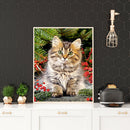 DIY Diamond Paintings Cute Cat Cross Stitch Embroidery Art Bead Picture Kits