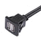 1M Dual USB 2.0 Built-in Female Adapter Port Extension Cable Car Car PC