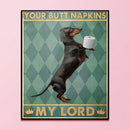 11CT Full Cross Stitch Napkin Dog Stamped DIY Cotton Thread Needlework Animal