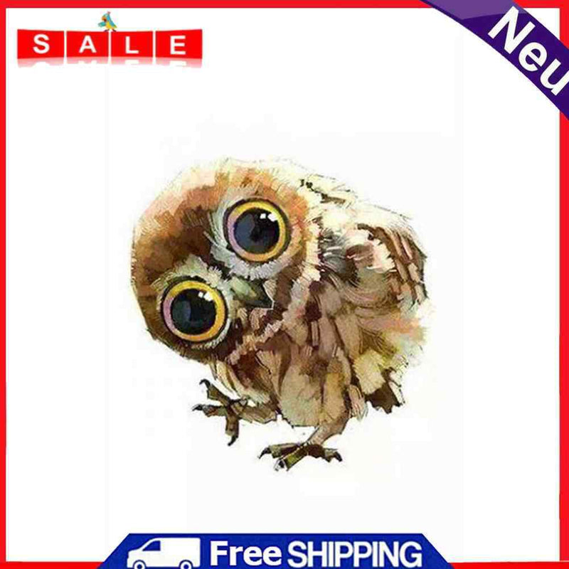 DIY Paint By Number Kit Frameless Lovely Owl Animal Handpainted Canvas for Decor
