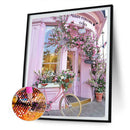 5D Diamond Painting Kit Pink Bike Full Round Drill DIY Mosaic Picture Home