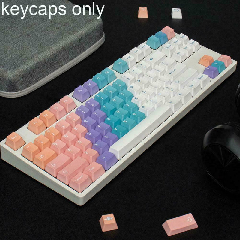 1set Keycaps For GH60/GK61/GK64/84/87/96/104/108/980 Mechanical Keyboards J4A7