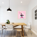 5D DIY Full Drill Round Shape Cool Dog Rhinestone Diamond Drawing for Bedroom