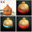 USB 300ml Humidifier Purifier Wood Grain LED Essential Oil Diffuser