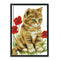 DIY Needlework 11CT Art Stamped Canvas Kit Cross Stitch Craft (Cat) Newly