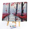 Red woods 50x40cm Oil Paint By Numbers Picture Painting