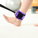 Fitness Ankle Straps D-Ring Foot Support Cuffs Sports Feet Guard (Purple) Newly