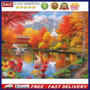 5D DIY Diamond Painting Autumn Lake Full Round Drill Mosaic Rhinestone Pict