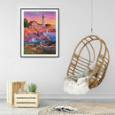 5D DIY Diamond Painting Seaside Lighthouse Full Round Drill Art Crafts Mosaic