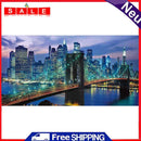 City Bridge Night Oil Paint By Numbers DIY Home Decoration Gift Wall Picture Kit