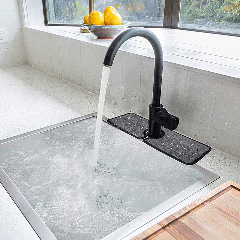 Kitchen Sink Splash Mat Faucet Splash Catcher Countertop Absorbent Mat Newly
